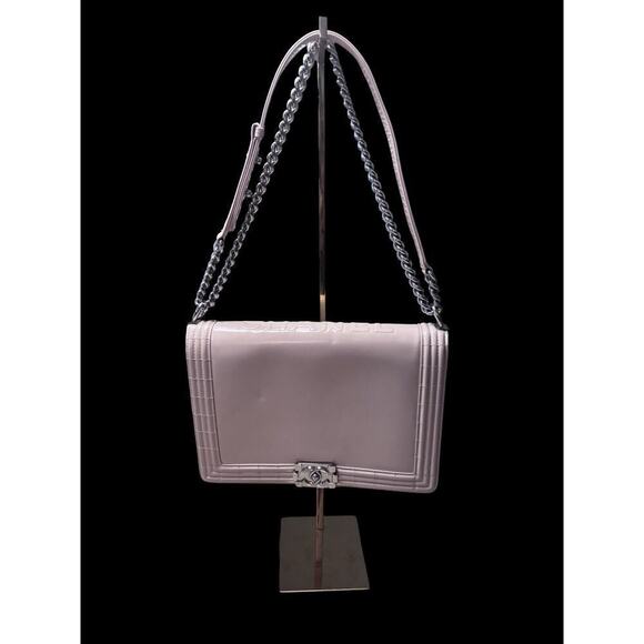 Chanel Reverso Boy Bag Pink Patent With COA And Dust bag - Picture 1 of 16